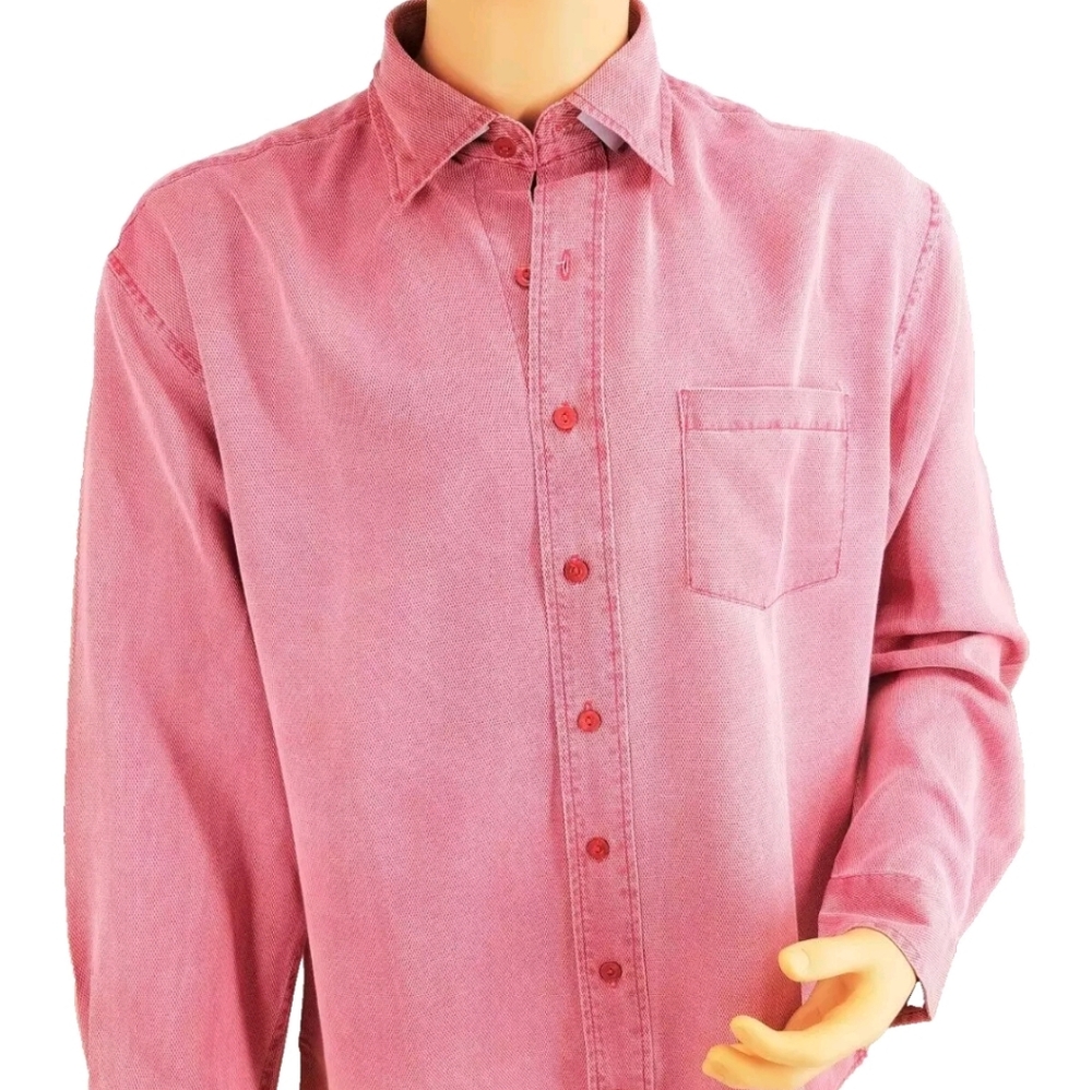 Mens Rose color Silk blend shirt Sz M & L